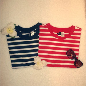 NWT H&M Striped Quarter Sleeve Shirts Size Small